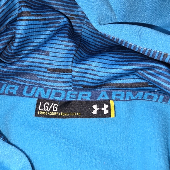 Under Armour UA Storm Hoodie Sweatshirt - Teal Pullover Athletic Water Repellant - Picture 6 of 8